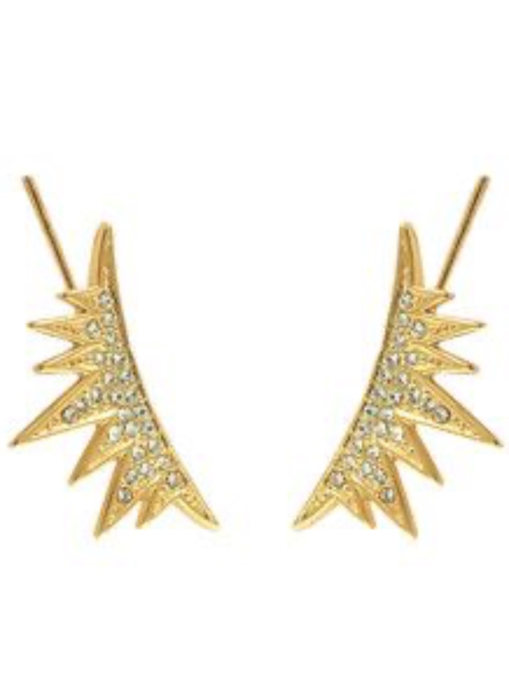 CC Skye The Lash Silver Ear Crawlers Earrings